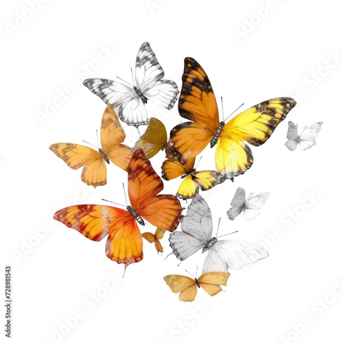 Butterflies PNG Cutout, Generative AI