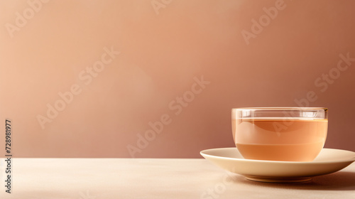 Cup of tea on wooden table