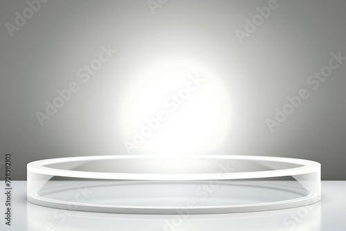 Abstract 3D realistic white cylinder podium pedestal background with natural lighting wall scene. Minimal mockup or product display presentation, Stage for showcase. Platforms vector geometric design.
