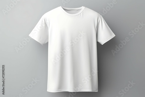 White blank model of men's t-shirt template for your design layout for print on white background 