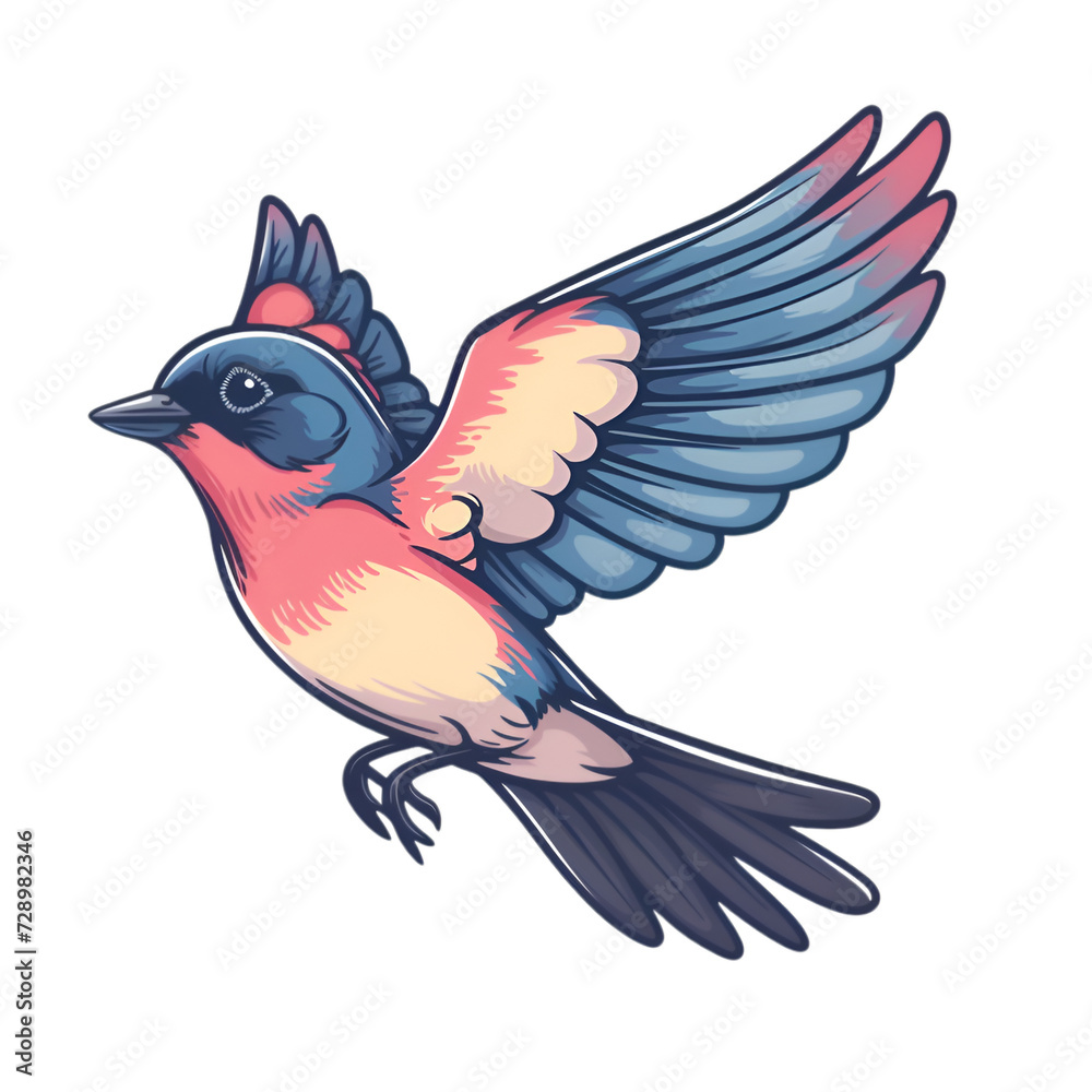 Fototapeta premium Bird clipart on transparent background