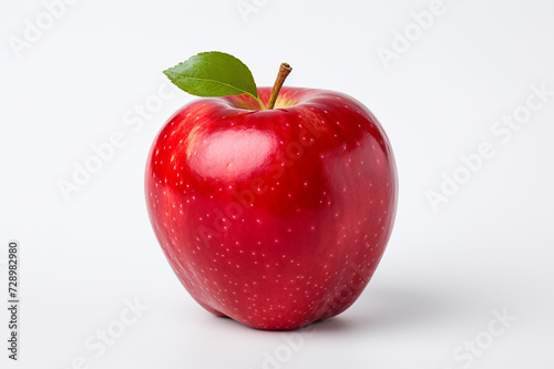 Red apple isolated on white color background, clipping path, full depth of field