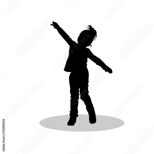 Kids sihouette illustration