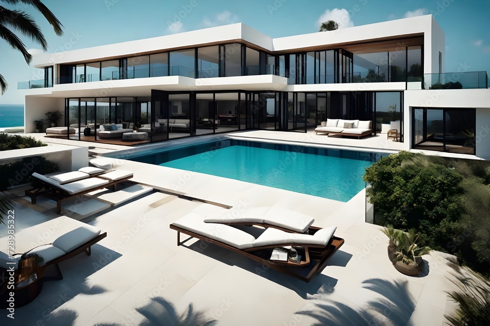 Fototapeta premium luxury swimming pool