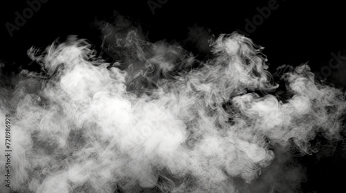  smoke blowing in the air on black background, for graphic design projects, advertising, book covers, and atmospheric visual compositions. Atmospheric effect.