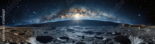 This stock photo provides a glimpse into the moon's tranquil nocturnal ambiance.