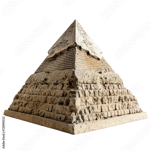 Ancient egyptian pyramid on transparent background