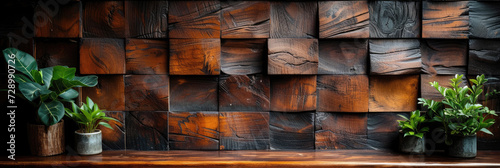 Old wooden wall. Wood texture background. Hardwood, dark old wood background, brushed wood tinted with dark polish.	 photo
