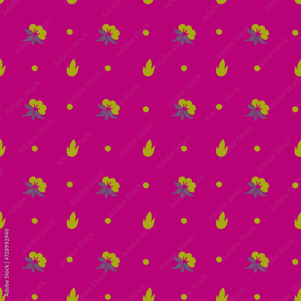 Flourishing leaves and plants seamless pattern Flourishing leaves and plants seamless pattern