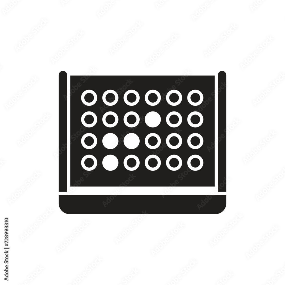 The four connect game icon design, isolated on white background, vector illustration The four connect game icon design, isolated on white background, vector illustration