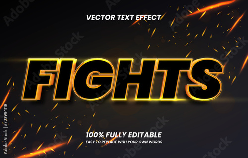 3d Fight Flare Text Effect photo