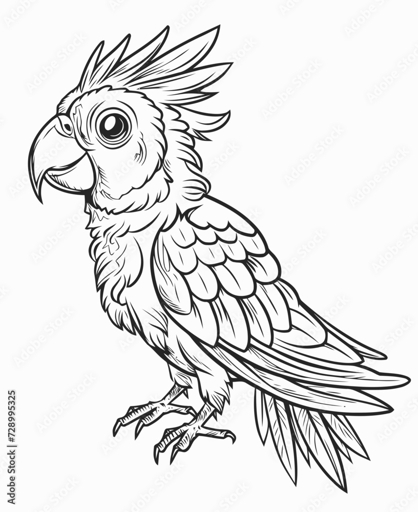 illustration of a parrot