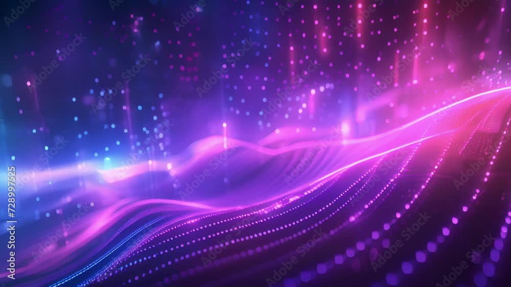 The energetic music sends a ripple effect through the digital equalizer