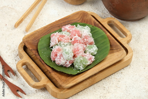 Cenil is Indonesian Traditional Snack or Jajanan Pasar From Indonesia photo