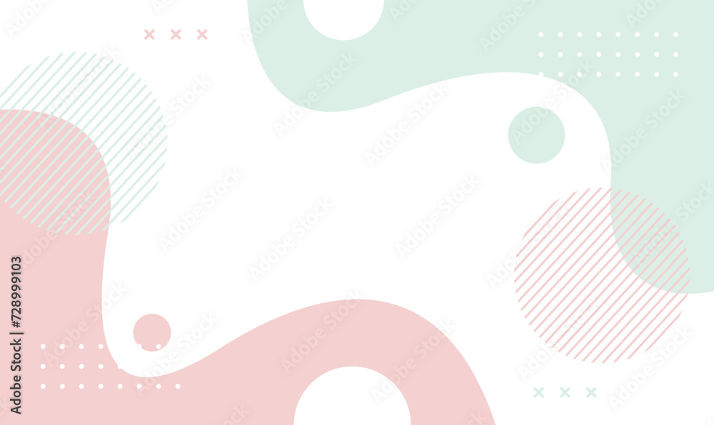 Abstract Vector Geometric Background. Wallpaper illustration in soft pastel colors. Suitable for covers, poster designs, templates, banners and others