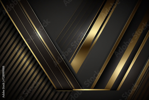  Luxury style template design. Black and Gold Side Lines Design Template. Modern Abstract Design. Luxury Background. Amazing Certificate.