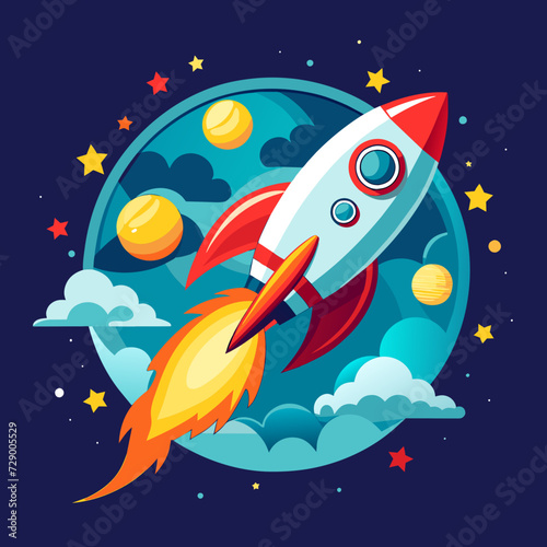rocket missile space rocket starship space galaxy planet universe cosmos world vector future stars eternity