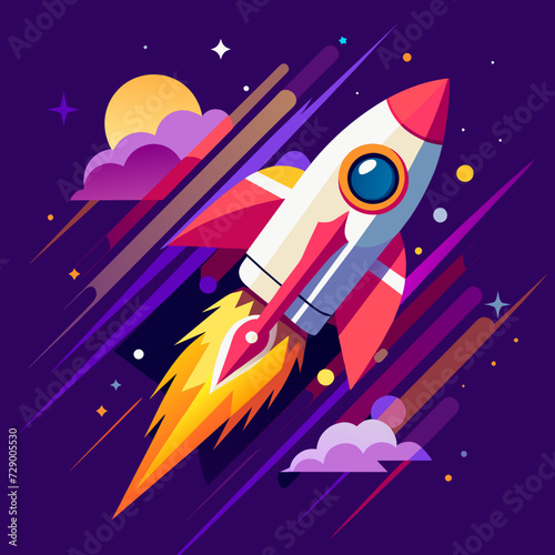 rocket missile space rocket starship space galaxy planet universe cosmos world vector future stars eternity