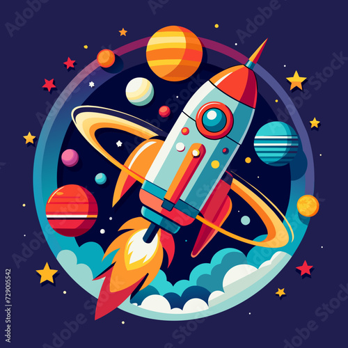 rocket missile space rocket starship space galaxy planet universe cosmos world vector future stars eternity