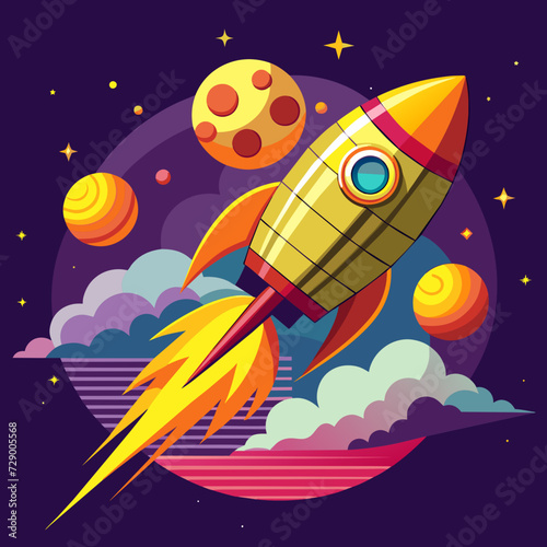 rocket missile space rocket starship space galaxy planet universe cosmos world vector future stars eternity