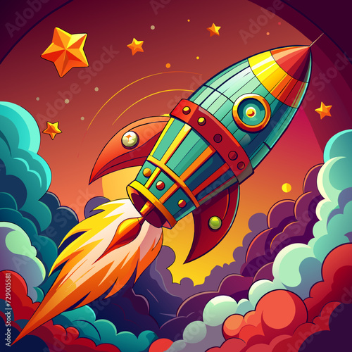 rocket missile space rocket starship space galaxy planet universe cosmos world vector future stars eternity