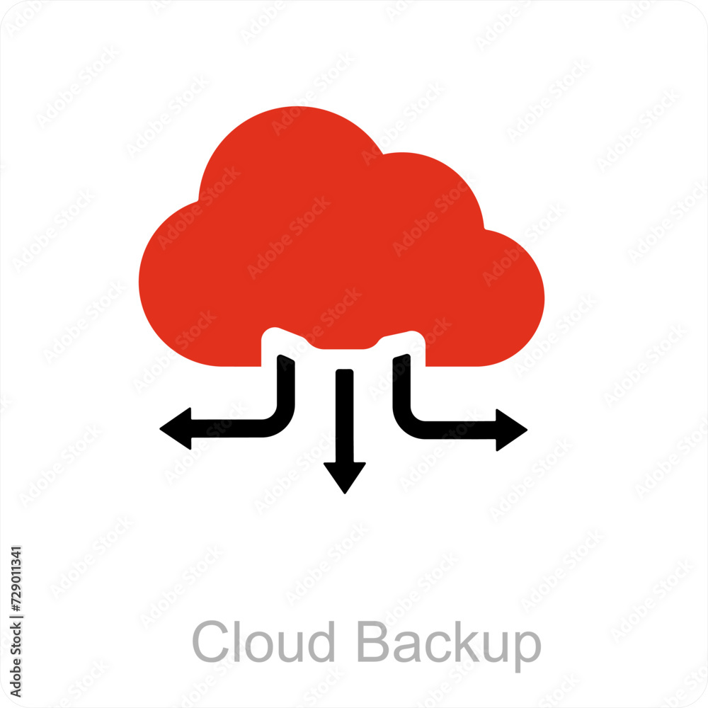 cloud backup and Big data icon concept cloud backup and Big data icon concept