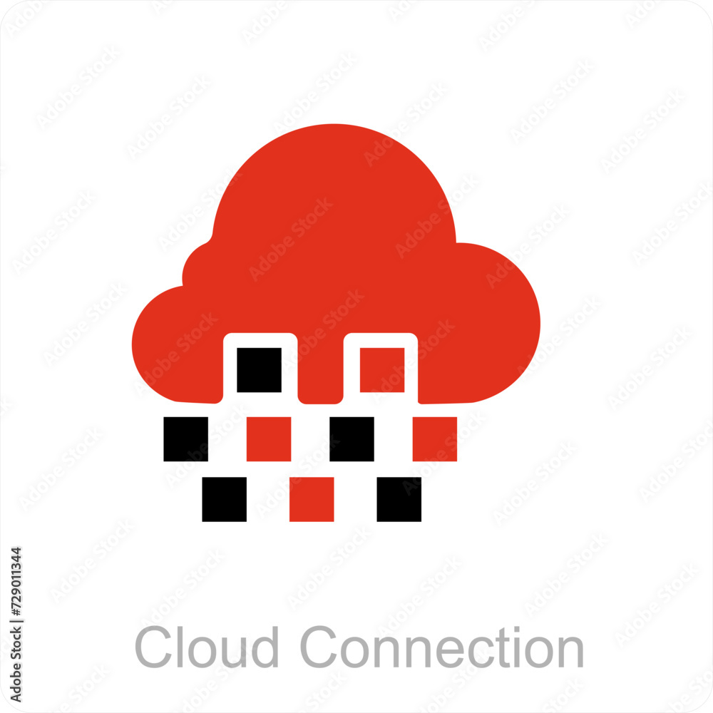 cloud connection and Big data icon concept cloud connection and Big data icon concept