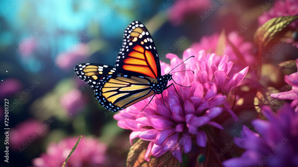 Obraz premium monarch butterfly on a flower
