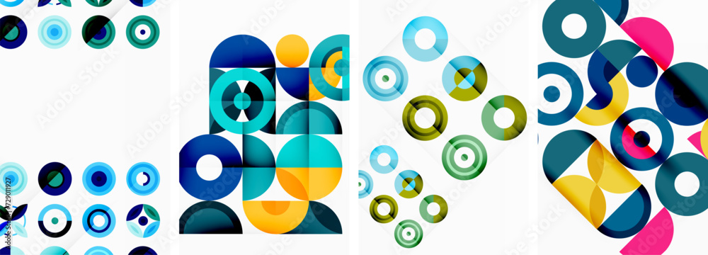 Round geometric elements and circles in background design for wallpaper, business card, cover, poster, banner, brochure, header, website Round geometric elements and circles in background design for wallpaper, business card, cover, poster, banner, brochure, header, website