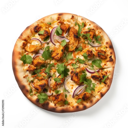 Ultimate Indulgence: Loaded Pizza, Isolated on a Clean White Background. Dive into a Melting Medley of Savory Toppings, Perfectly Captured in Every Slice for Your Culinary Enjoyment and Cravings