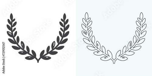 Set of leaves silhouette of beautiful plants, leaves, plant design. Vector illustration .