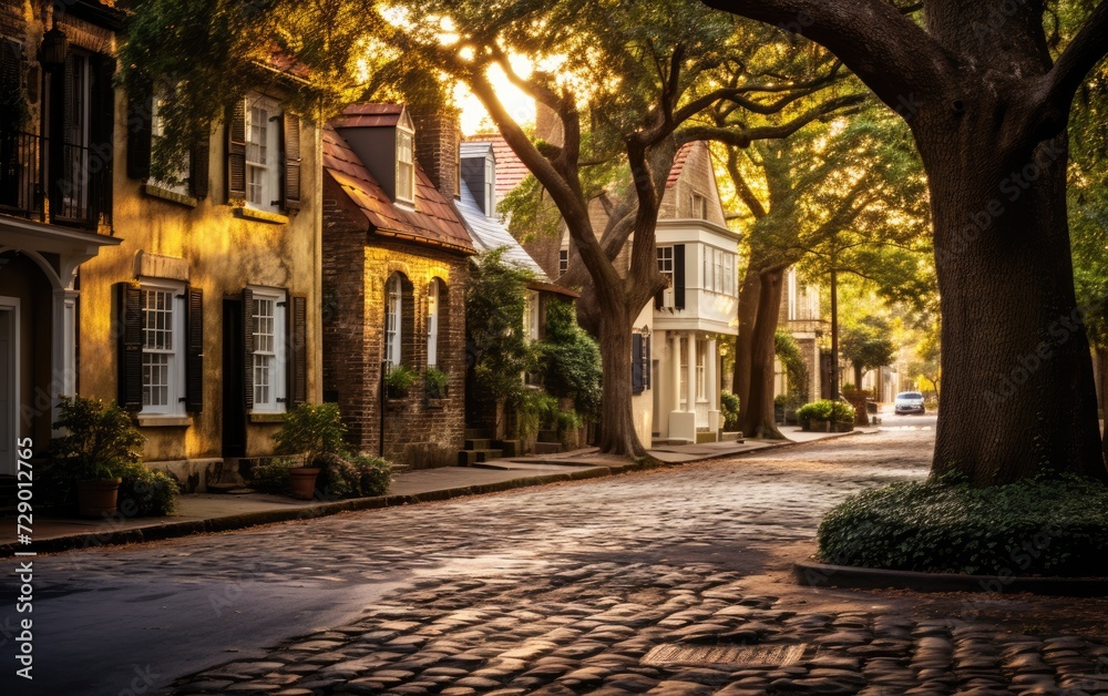 A Road Unveiling the Charm of a Historic District