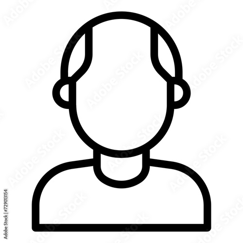 Balding bald man icon