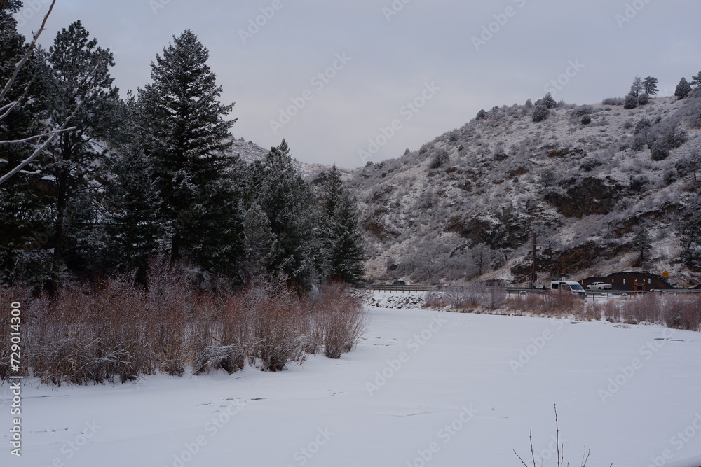 Photo of xClear Creek Canyon or Clear Creek Trail and Water Park in Golden Colorado in Winter Photo of xClear Creek Canyon or Clear Creek Trail and Water Park in Golden Colorado in Winter