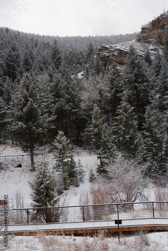 Photo of xClear Creek Canyon or Clear Creek Trail and  Water Park in Golden Colorado in Winter photo