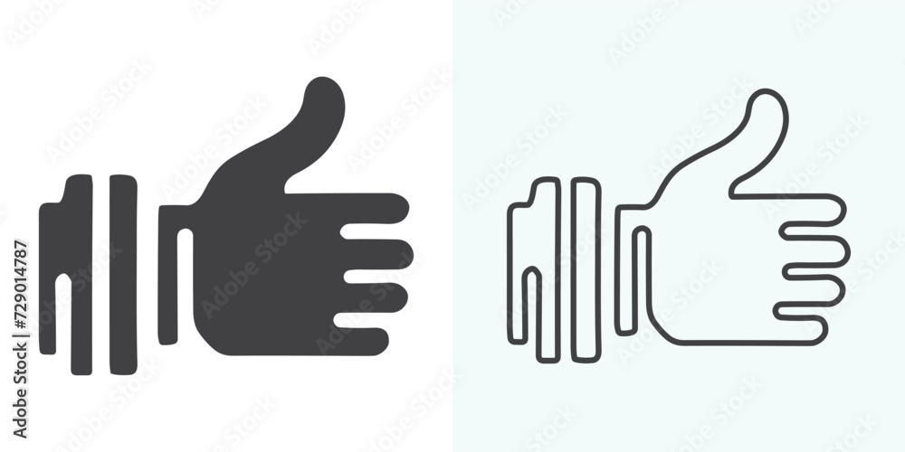 Like icon vector. Thumbs up icon vector. Hand like Like icon vector. Thumbs up icon vector. Hand like