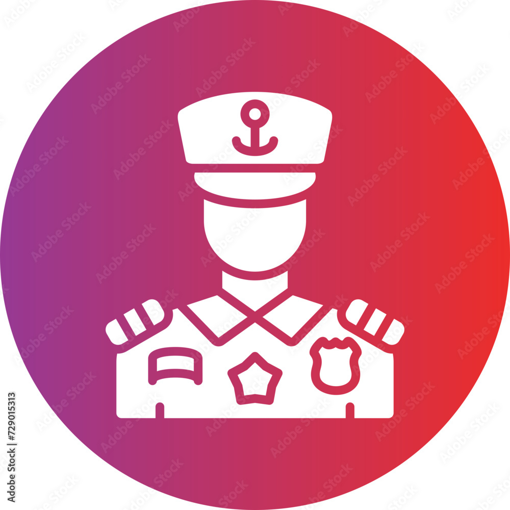 Marine Male Icon Style Marine Male Icon Style