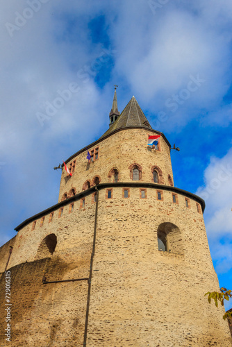 View of Vianden castle in Luxembourg