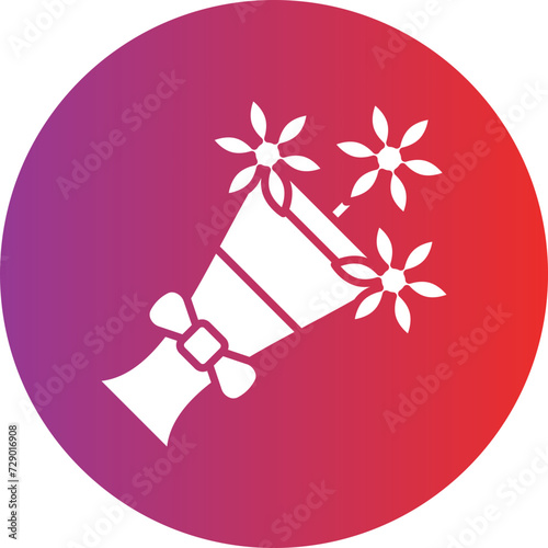Flower Bouquet Icon Style