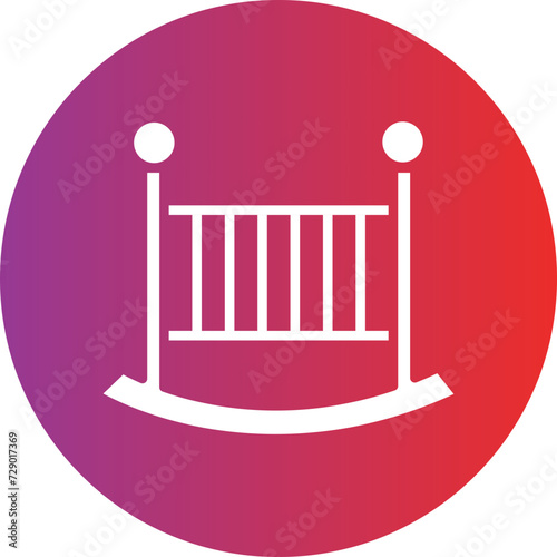 Baby Crib Icon Style