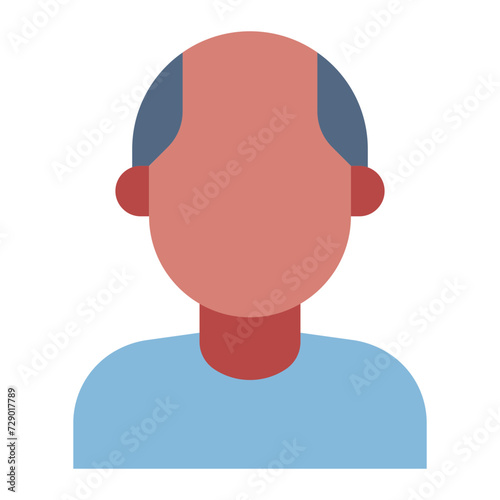 Balding bald man icon