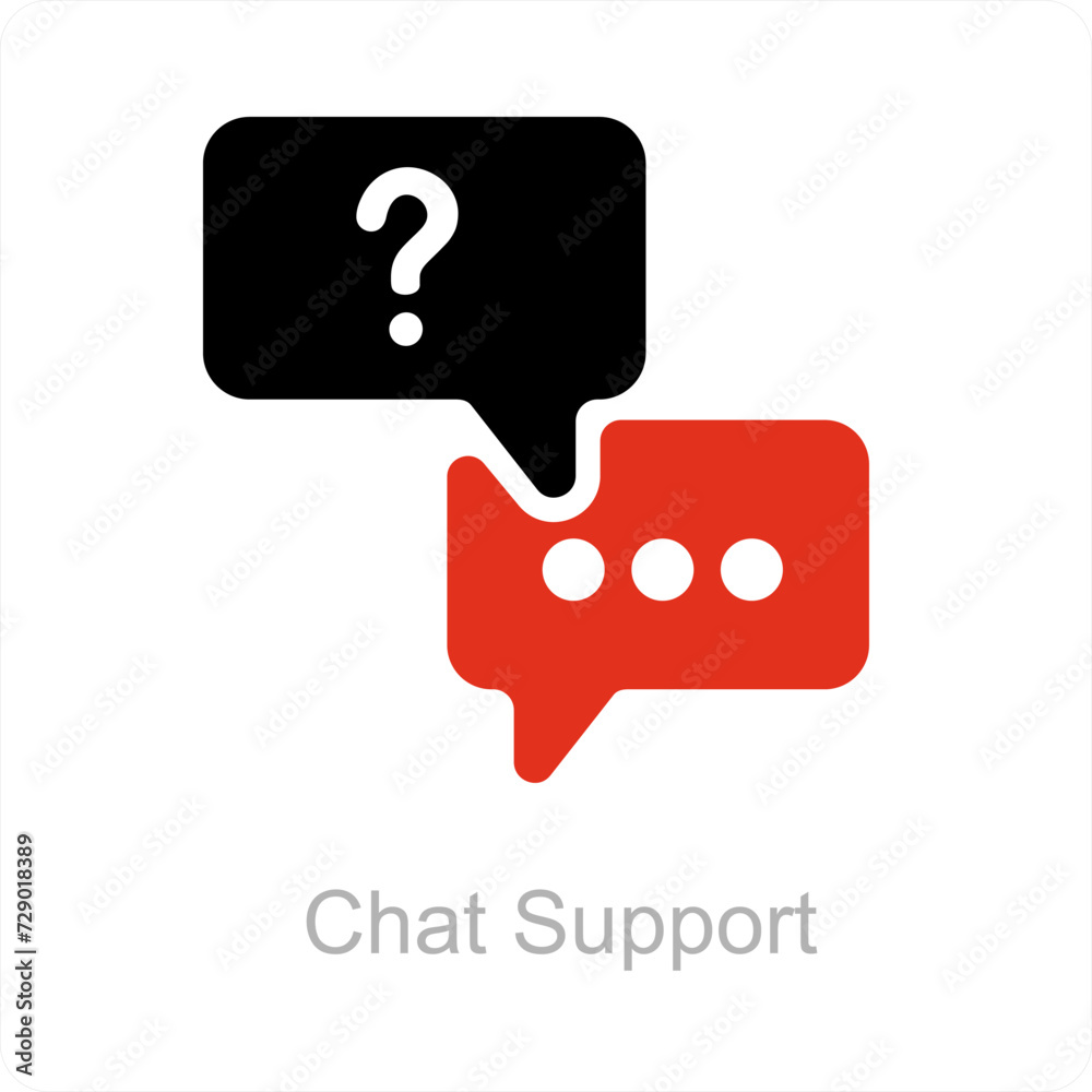 chat support and service icon concept chat support and service icon concept