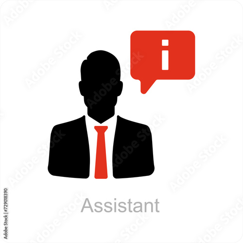 assistant and service icon concept