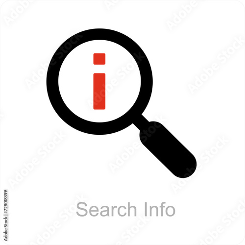 search info and information icon concept