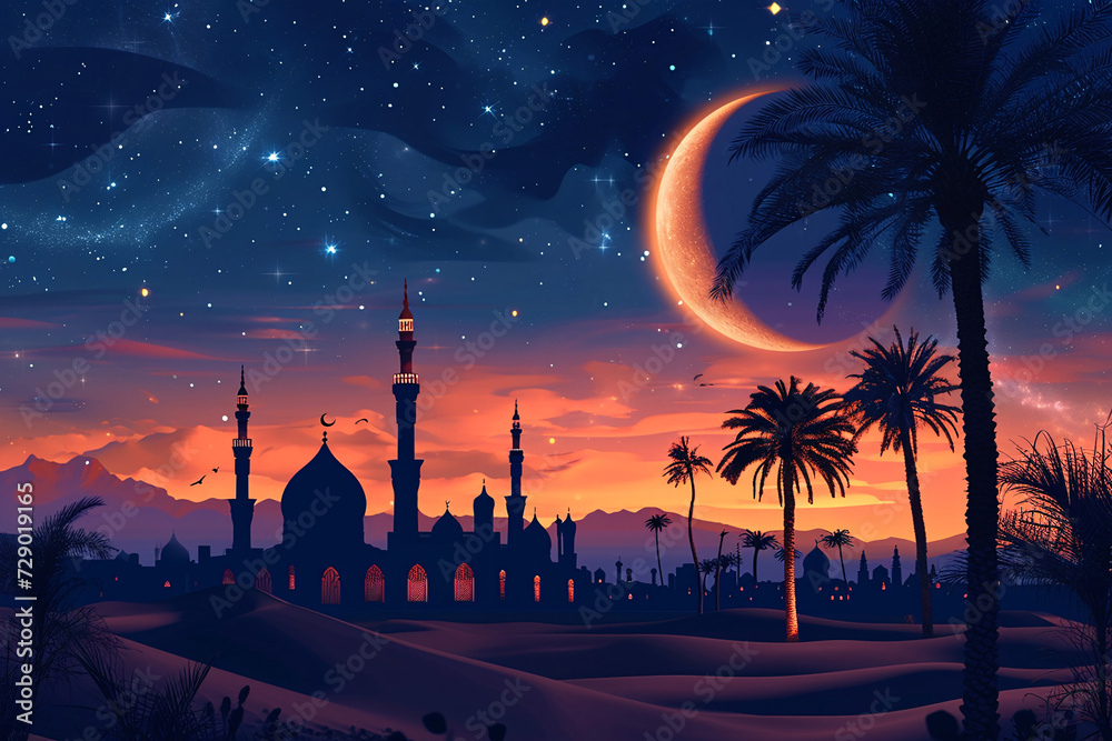 ramadan Kareem, Ramadan crescent moon, Eid Mubarak Islamic festival social media banner and Eid Mubarak Post Template, islam ramadan Kareem, Ramadan crescent moon, Eid Mubarak Islamic festival social media banner and Eid Mubarak Post Template, islam