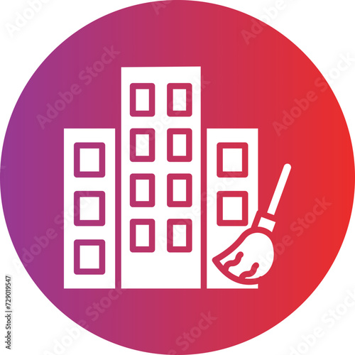Hotel Cleaning Icon Style