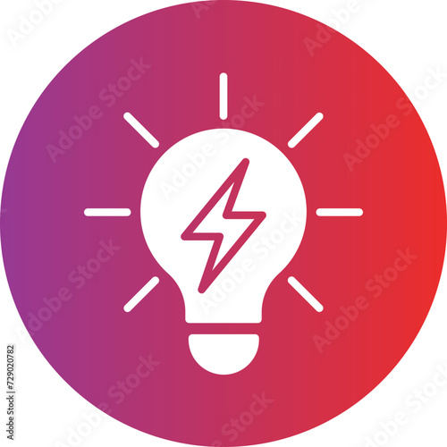 Neon Lamp Icon Style