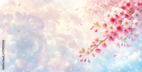 桜の背景素材 © ILLUSTRATION ＊ STORE