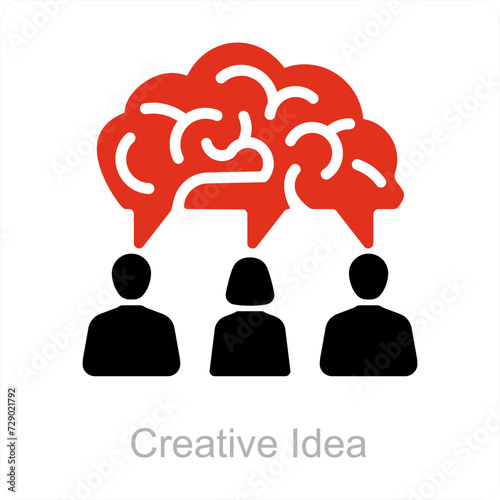 creative idea and innovative icon concept