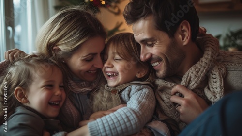 happy loving family spending time together at home © Salander Studio